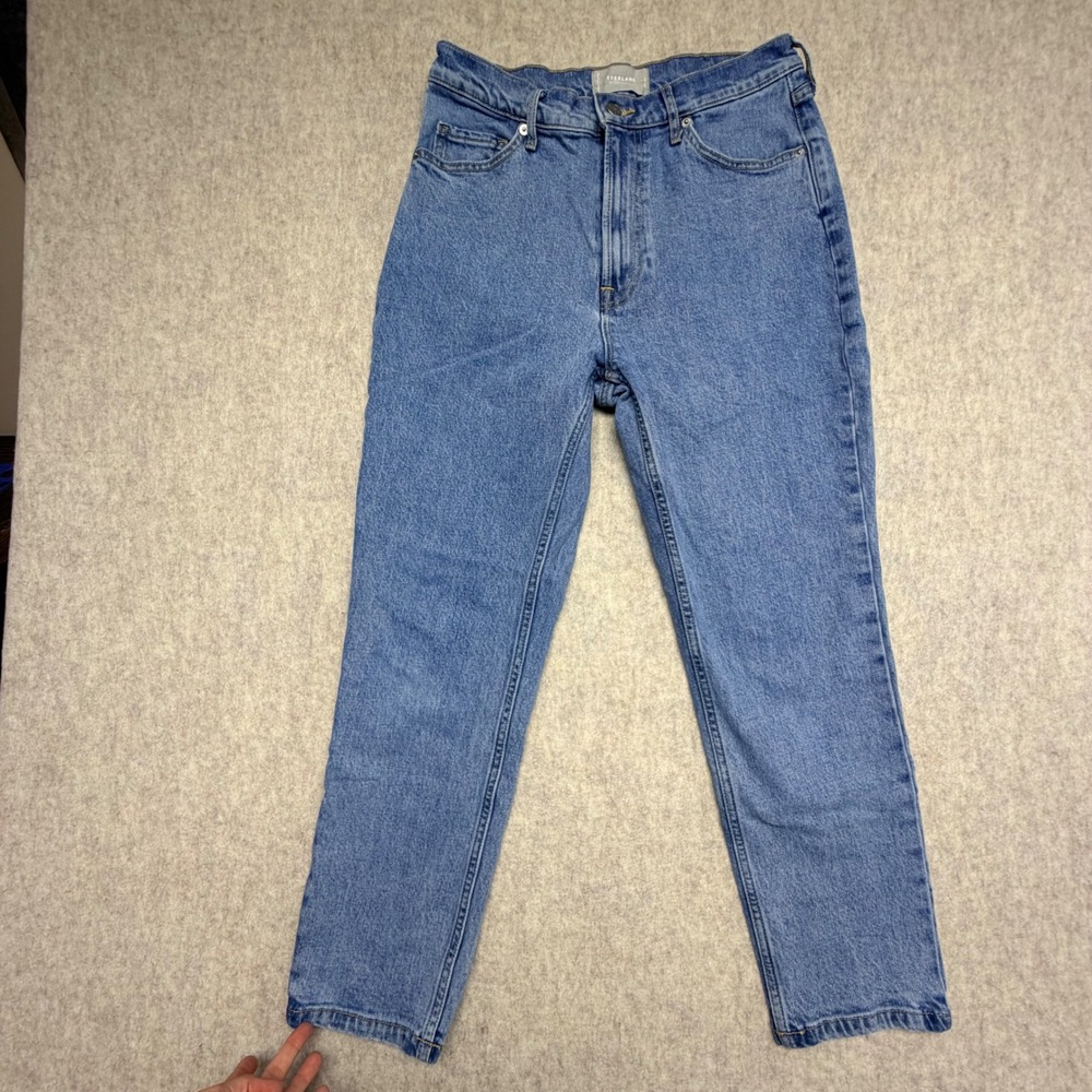 Everlane Jeans Women 29 Blue High Rise 90s Straight Leg Organic Cotton Denim